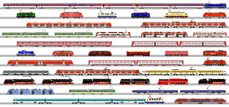 Ansicht Fahrzeuge BAHN